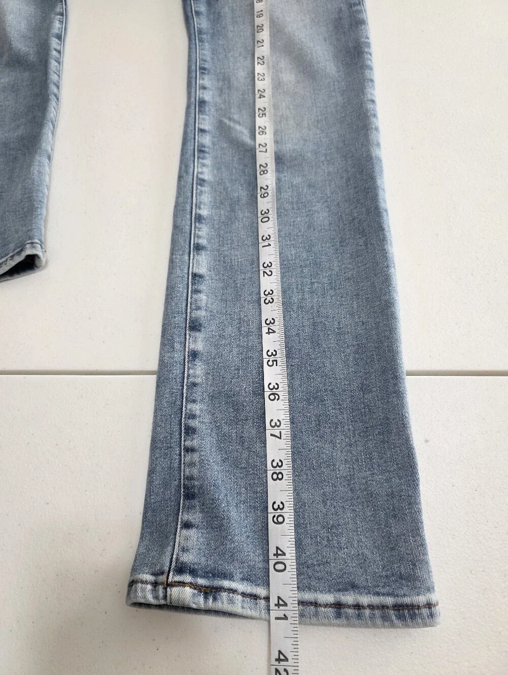 Mavi Kendra Mid Rise Straight Leg Jeans Women's‎ 27/32 Light Wash Stretch Denim